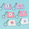 Buy Kids Birthday Mini purse keychains, 6 per package sold at Party Expert