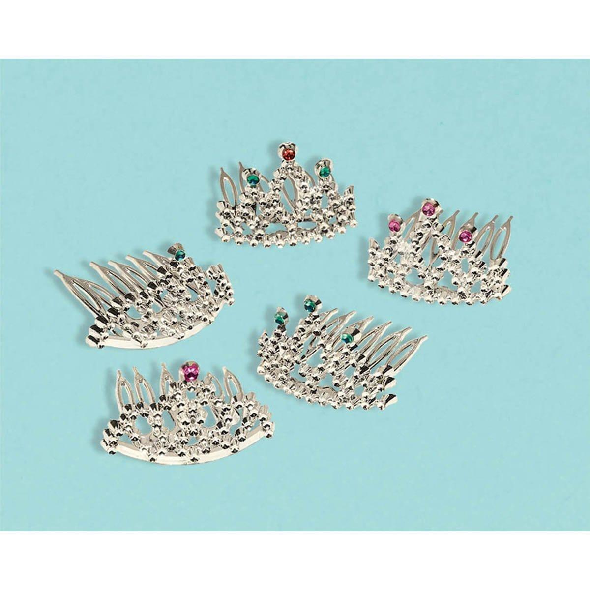 Buy Kids Birthday Mini silver tiaras, 8 per package sold at Party Expert
