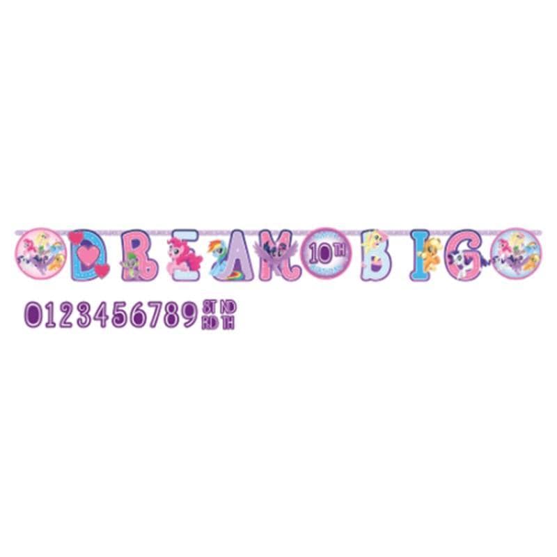 Buy Kids Birthday My Little Pony jumbo customizable banner sold at Party Expert