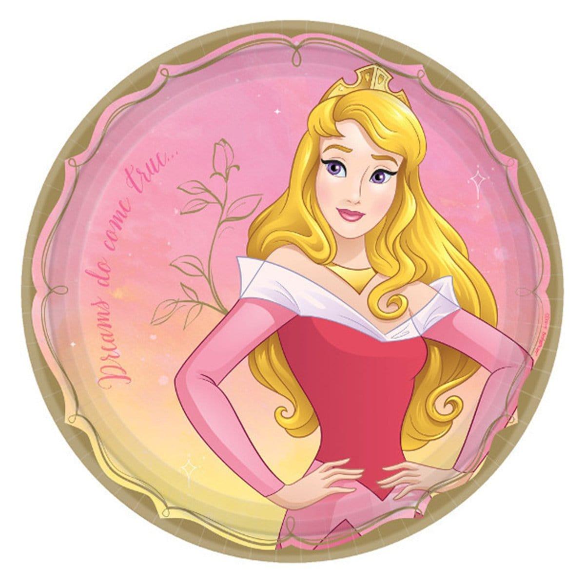 Buy Kids Birthday Once Upon A Time Aurora Dinner Plates 9 inches, 8 per package sold at Party Expert