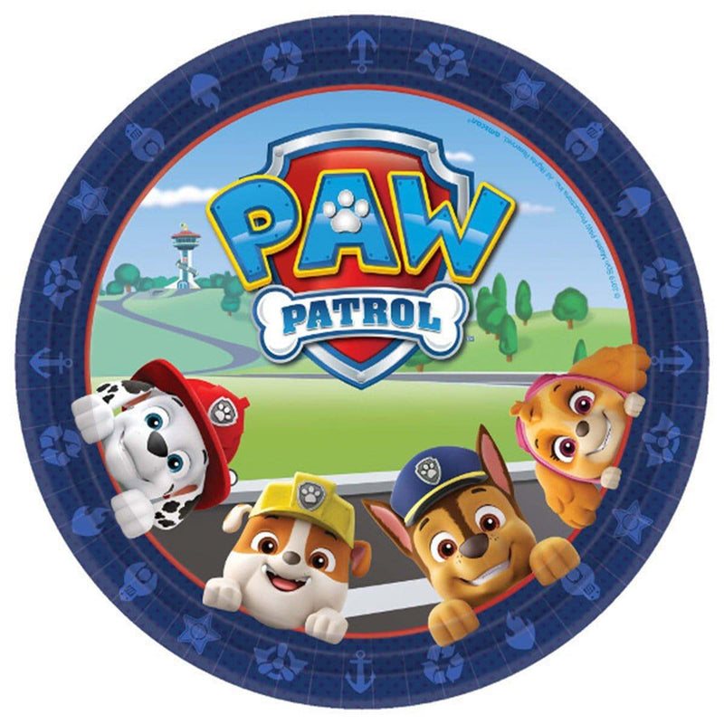 Buy Kids Birthday Paw Patrol Dinner Plates 9 inches, 8 per package sold at Party Expert