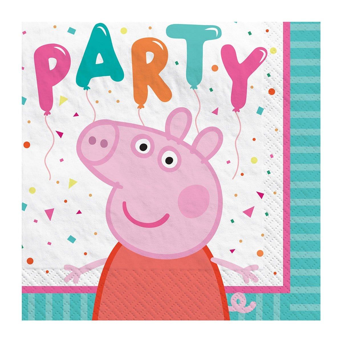Buy Kids Birthday Peppa Pig Confetti Beverage Napkins, 16 Counts sold at Party Expert