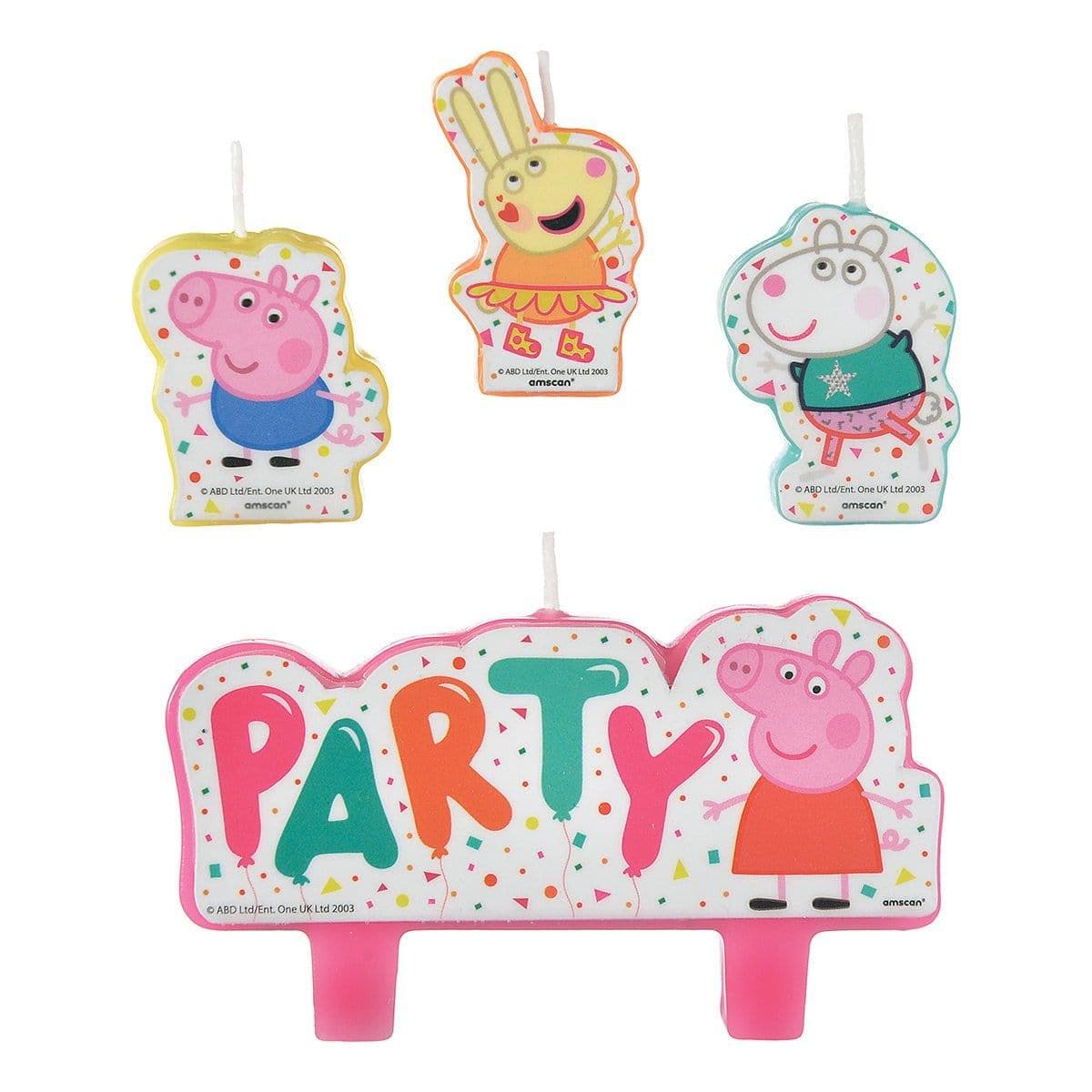 Buy Kids Birthday Peppa Pig Confetti Candles, 4 Counts sold at Party Expert