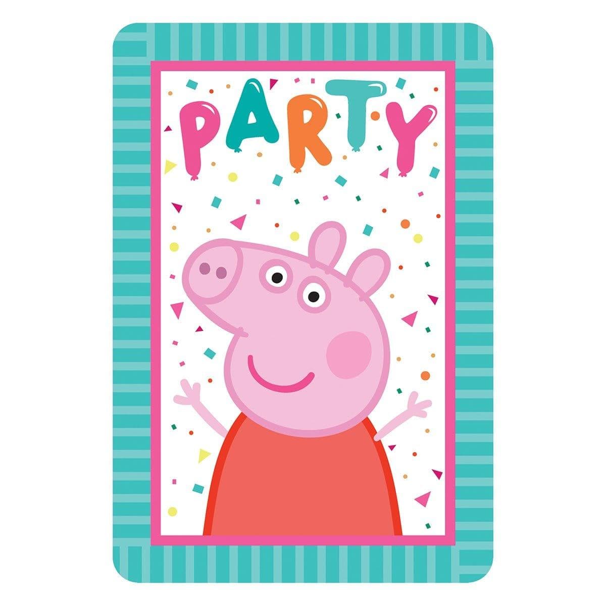 Buy Kids Birthday Peppa Pig Confetti Invitations, 8 Counts sold at Party Expert