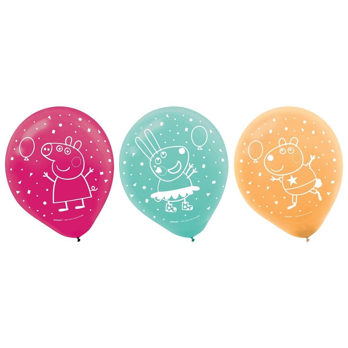 Buy Kids Birthday Peppa Pig Confetti Latex Balloons 12 Inches, 6 Counts sold at Party Expert