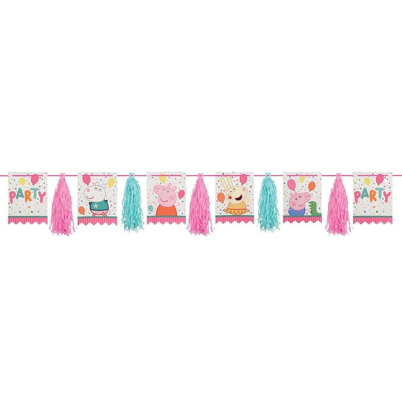Buy Kids Birthday Peppa Pig Confetti Pennant Banner with Tassels sold at Party Expert