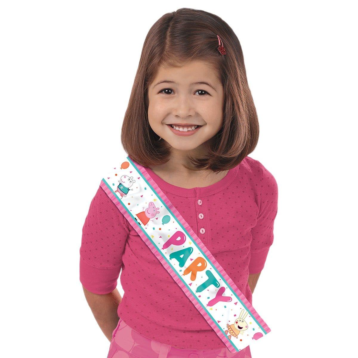 Buy Kids Birthday Peppa Pig Confetti Sash sold at Party Expert