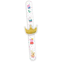AMSCAN CA Kids Birthday Peppa Pig Confetti Slap Bracelets, 4 Count