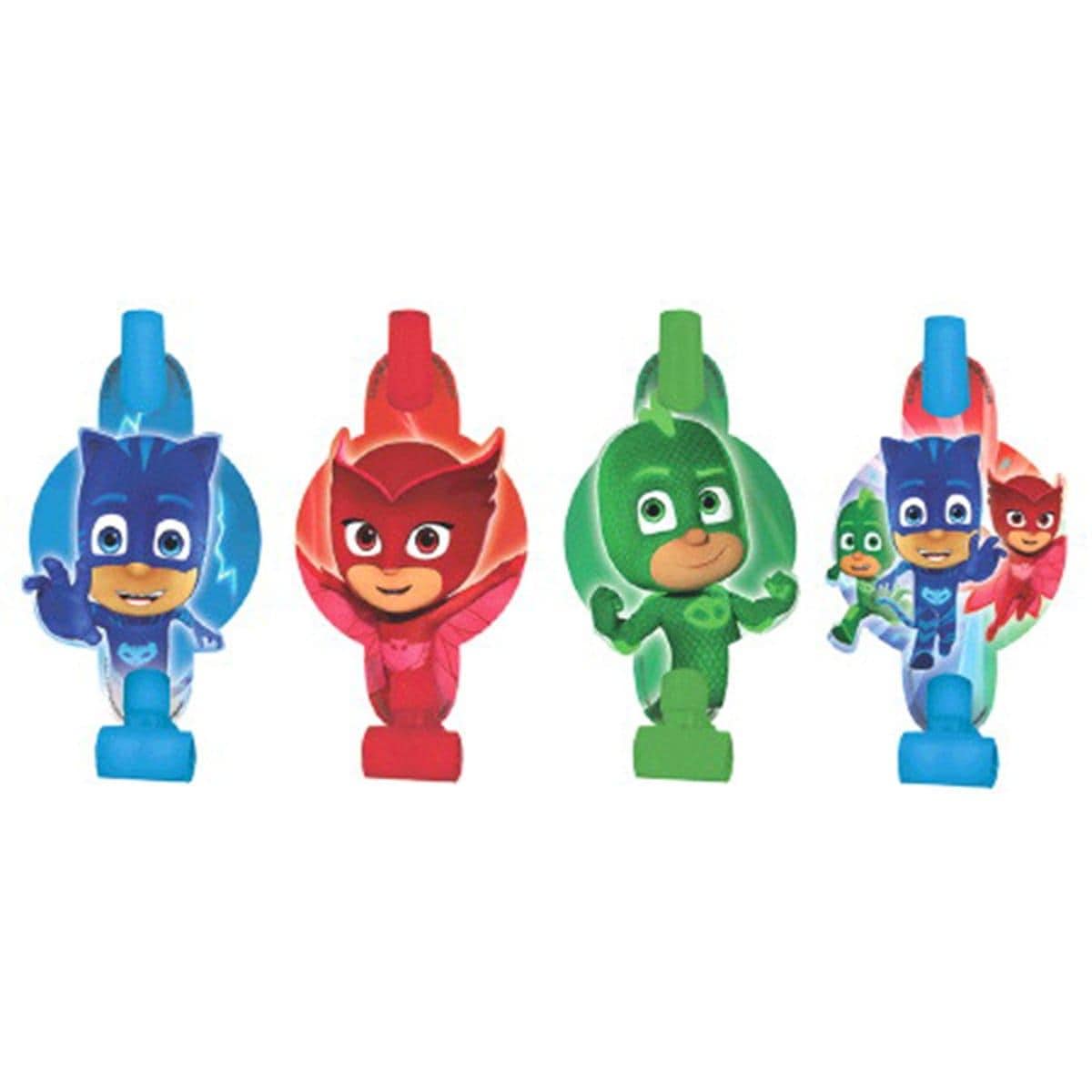 Buy Kids Birthday PJ Masks blowouts, 8 per package sold at Party Expert