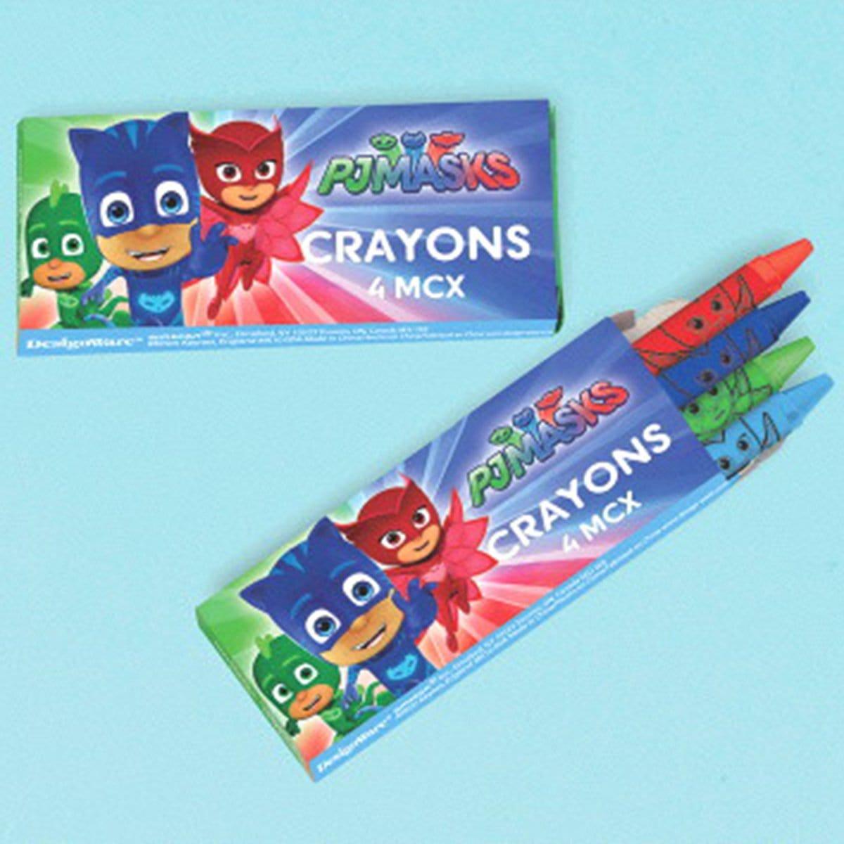 Buy Kids Birthday PJ Masks crayons, 12 boxes of 4 sold at Party Expert
