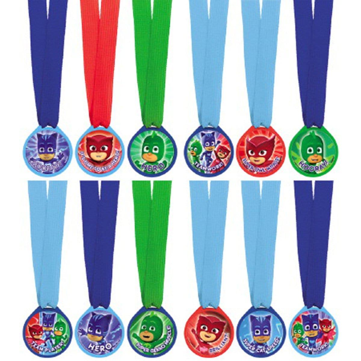 Buy Kids Birthday PJ Masks mini award medals, 12 per package sold at Party Expert