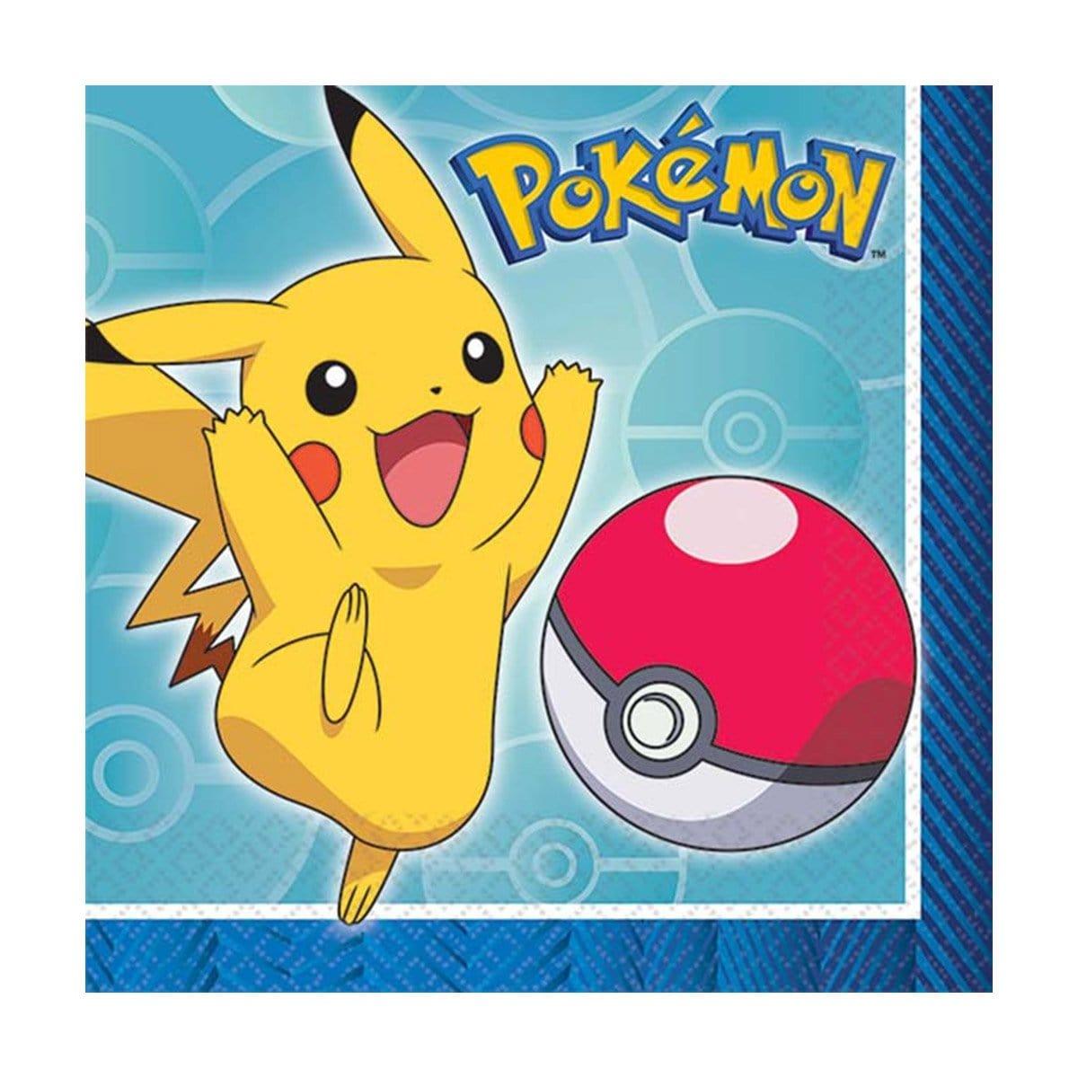 Buy Kids Birthday Pokémon beverage napkins, 16 per package sold at Party Expert