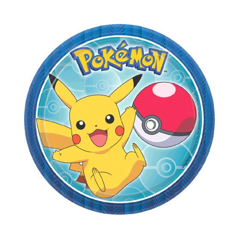 Buy Kids Birthday Pokémon Dessert Plates 7 inches, 8 per package sold at Party Expert