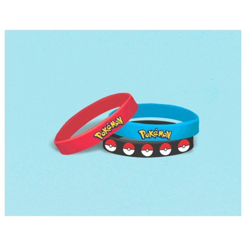 Buy Kids Birthday Pokémon rubber bracelets, 6 per package sold at Party Expert