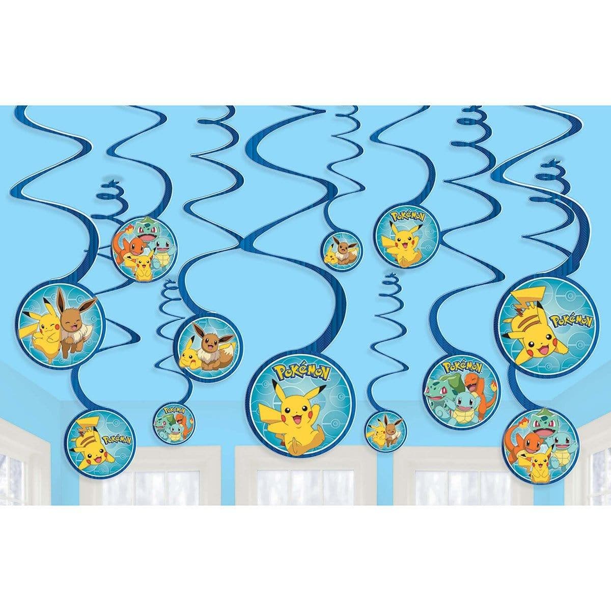 Buy Kids Birthday Pokémon swirl decorations, 12 per package sold at Party Expert