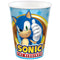 AMSCAN CA Kids Birthday Sonic the Hedgehog Paper Cups, 8 Count