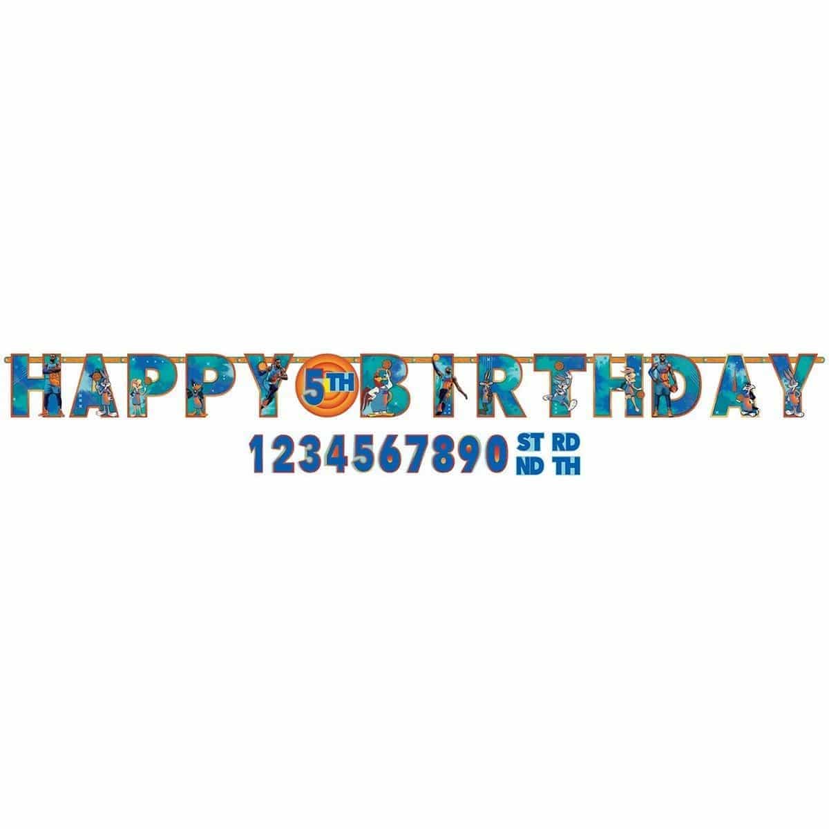 Buy Kids Birthday Space Jam: A New Legacy Jumbo Letter Banner sold at Party Expert