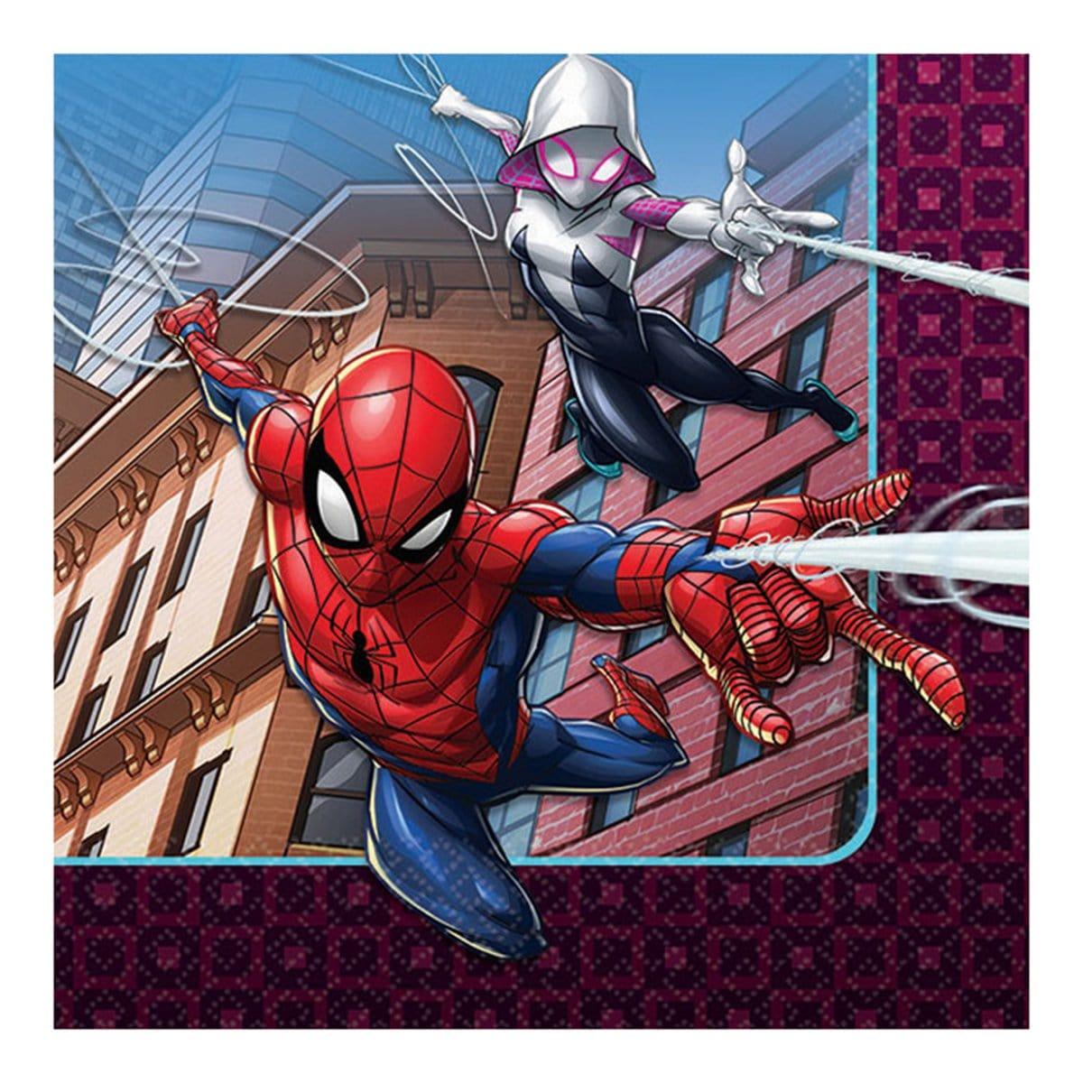 Buy Kids Birthday Spider-Man beverage napkins, 16 per package sold at Party Expert