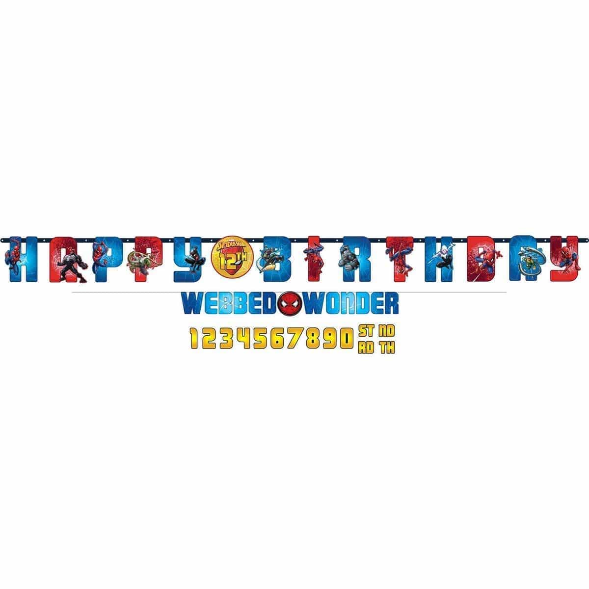 Buy Kids Birthday Spider-man Jumbo Letter Banner Kit sold at Party Expert