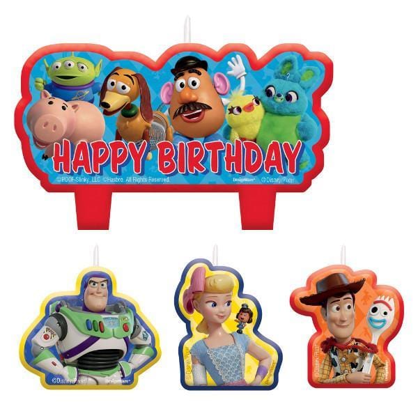 Buy Kids Birthday Toy Story 4 candles, 4 per package sold at Party Expert