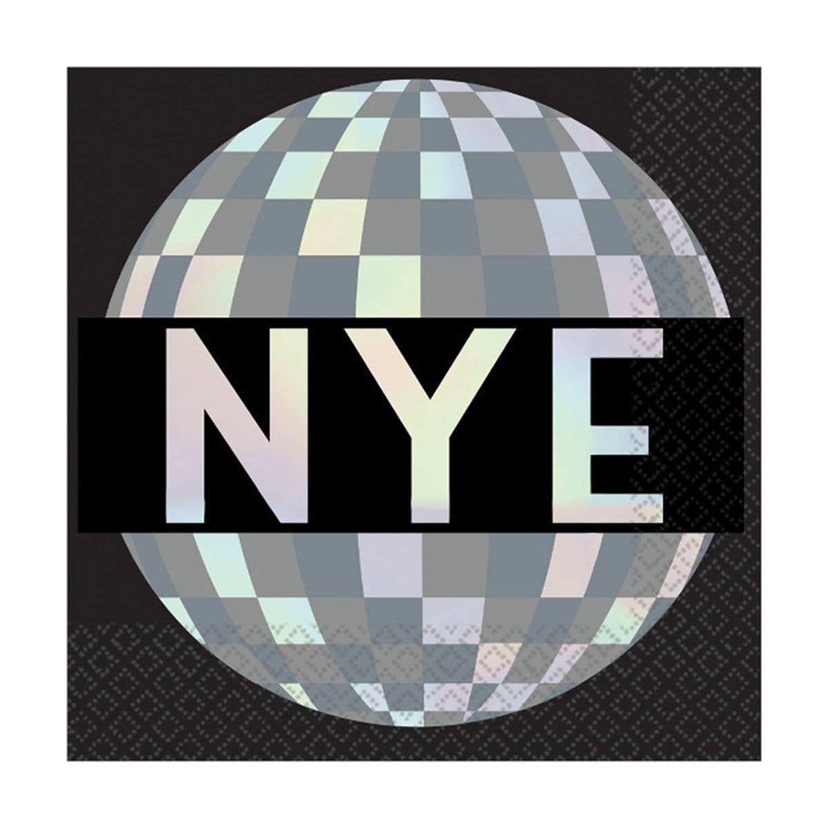 Buy New Year Disco Ball - Beverage Napkins 16/pkg sold at Party Expert