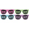 Buy New Year Glow In The Dark Glasses - Colorful Confetti - 8/pk sold at Party Expert