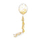 AMSCAN CA New Year Gold Tassel Confetti Balloon, 24 Inches, 1 Count 192937336458