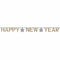 Buy New Year Happy New Year Ribbon Banner W/glitter Paper Letters - Silver & Gold 12 X 5 Po. sold at Party Expert