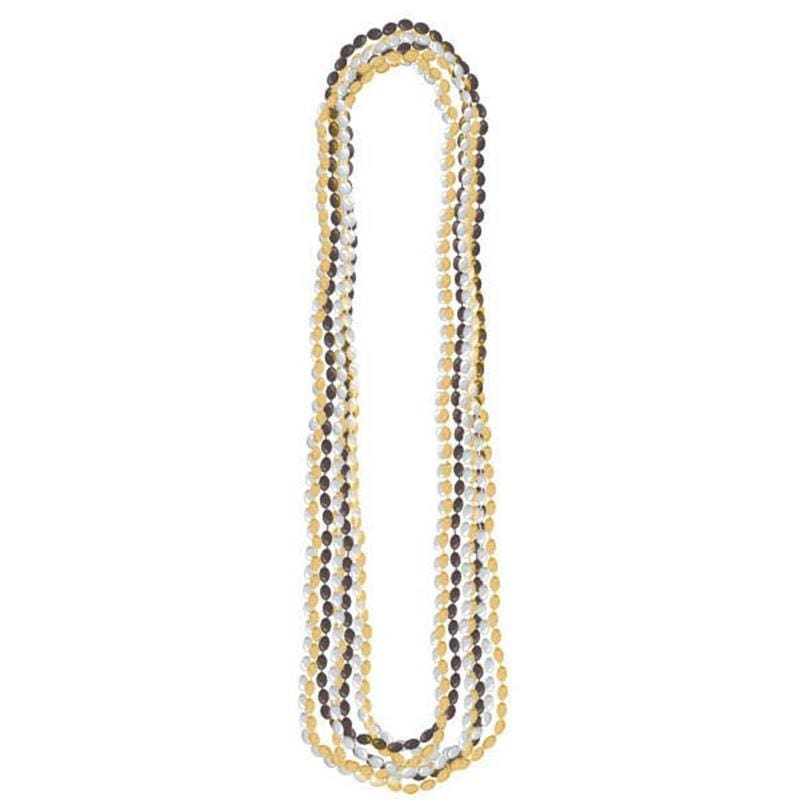 Buy New Year Metallic Bead Necklaces 30 In. 8/pkg sold at Party Expert