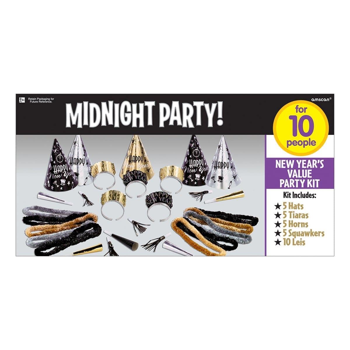 Buy New Year Midnight New Year Party Kit for 10 sold at Party Expert