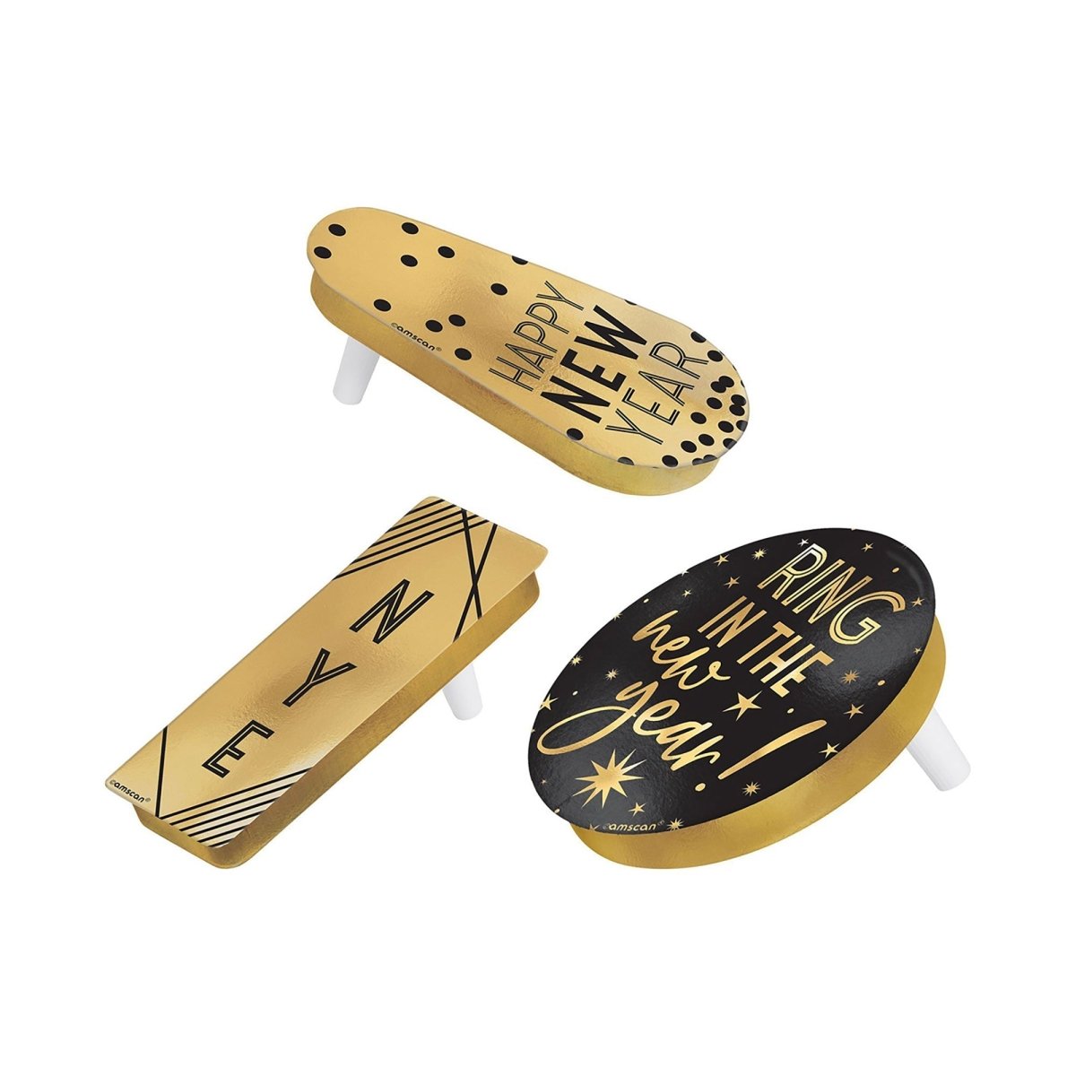 AMSCAN CA New Year New Year's Noisemaker, 3 Inches, Assortment, 1 Count 013051866341