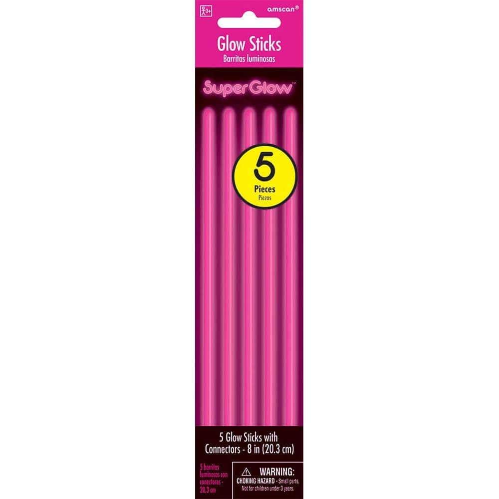 Buy Novelties Glow Sticks - Pink 8 In. 5/pkg. sold at Party Expert