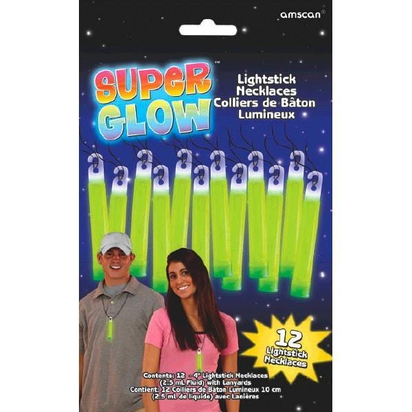 Buy Novelties Light Stick Necklaces - Green 4 In. 12/pkg. sold at Party Expert