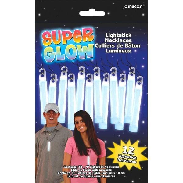 Buy Novelties Light Stick Necklaces - White 4 In. 12/pkg. sold at Party Expert