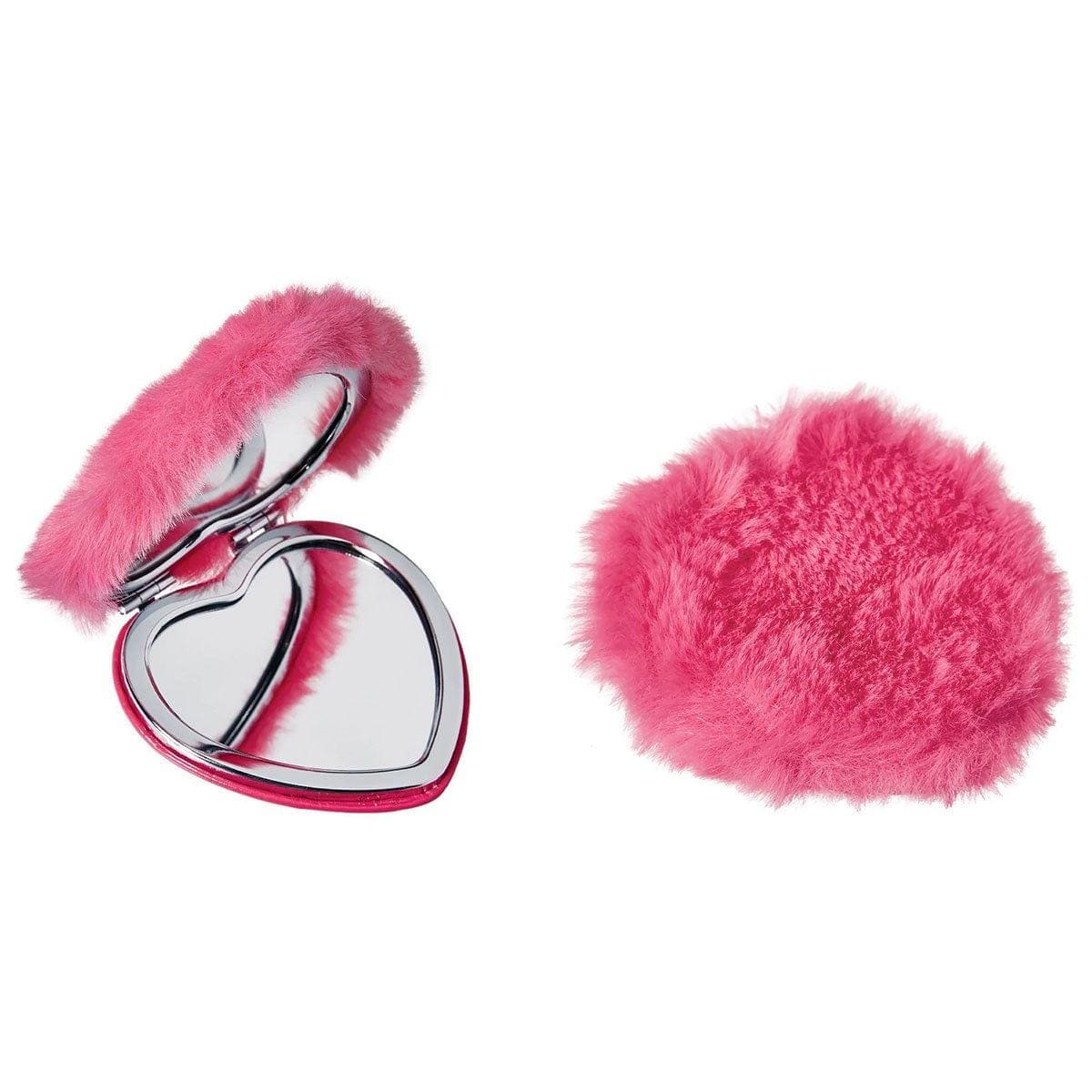 AMSCAN CA Novelties Pink Fur Compact Mirror