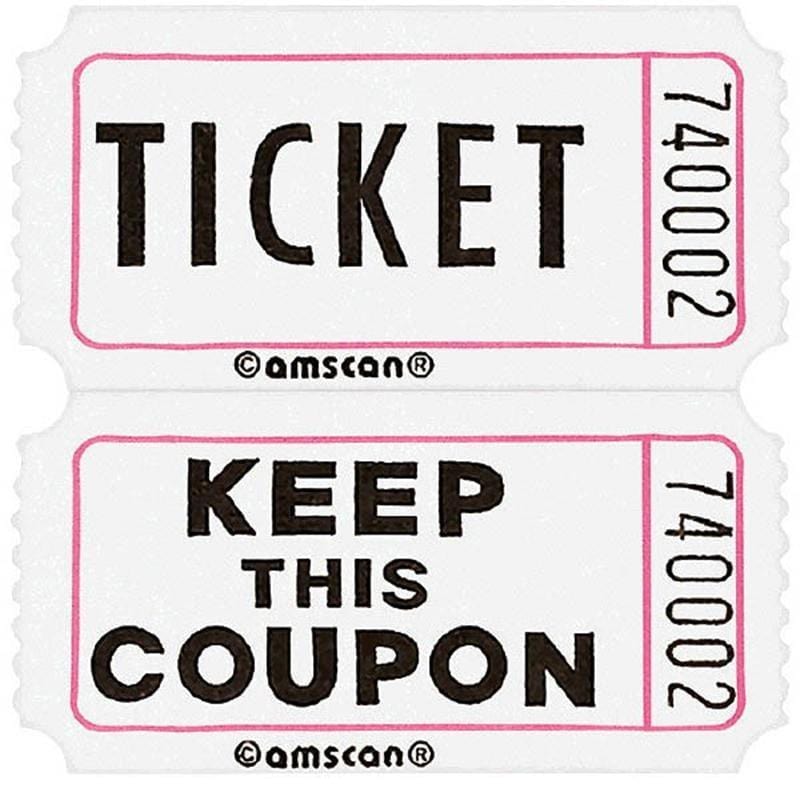 Buy Party Supplies Double Ticket Roll- 2000/pkg. - White sold at Party Expert