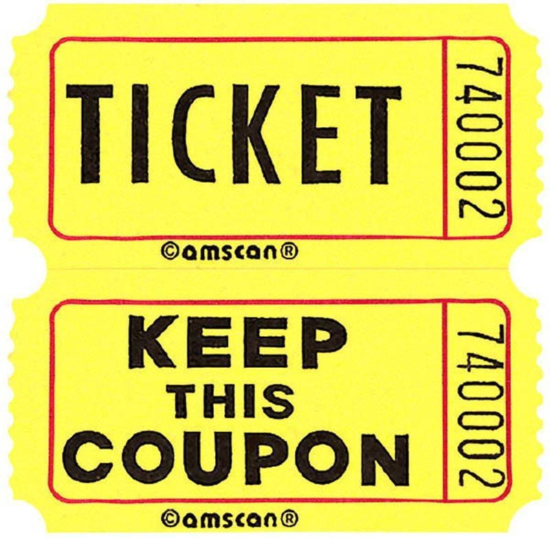 Buy Party Supplies Double Ticket Roll- 2000/pkg.- Yellow sold at Party Expert