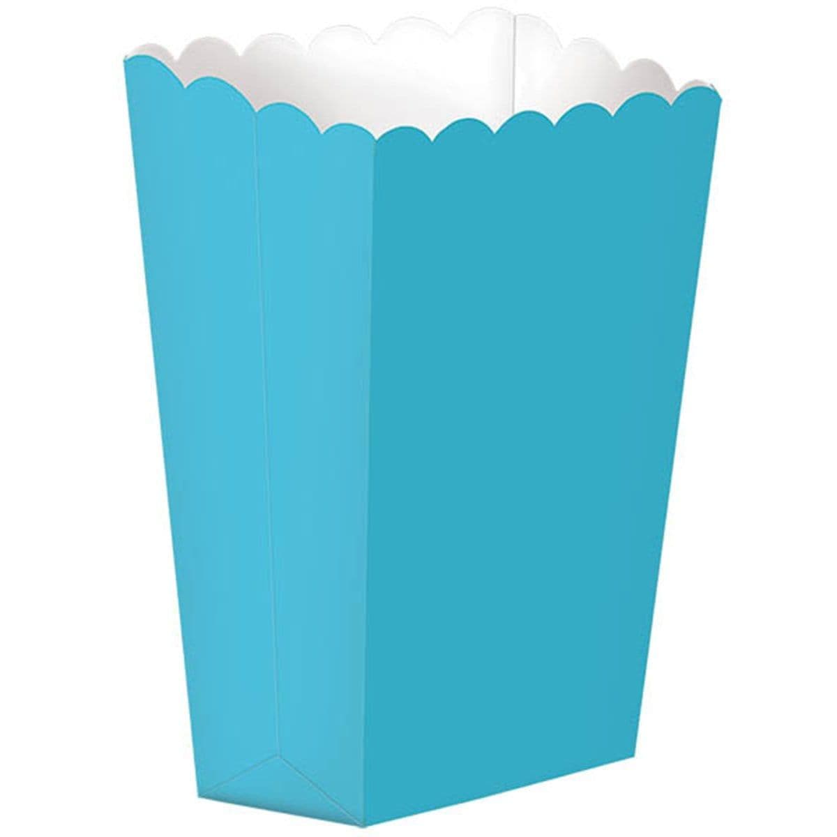 Buy Party Supplies Popcorn Box - Caribbean Blue 5/pkg sold at Party Expert