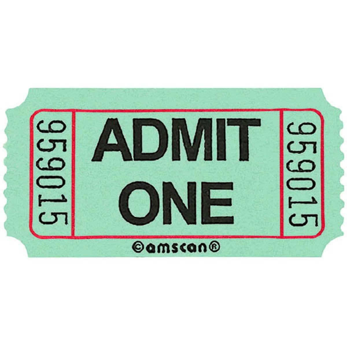 Buy Party Supplies Single Ticket Roll 2000/pkg - Green sold at Party Expert