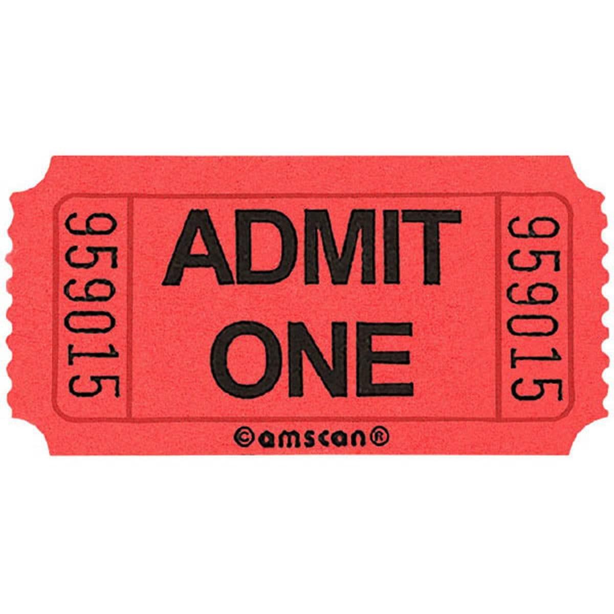 Buy Party Supplies Single Ticket Roll 2000/pkg - Red sold at Party Expert
