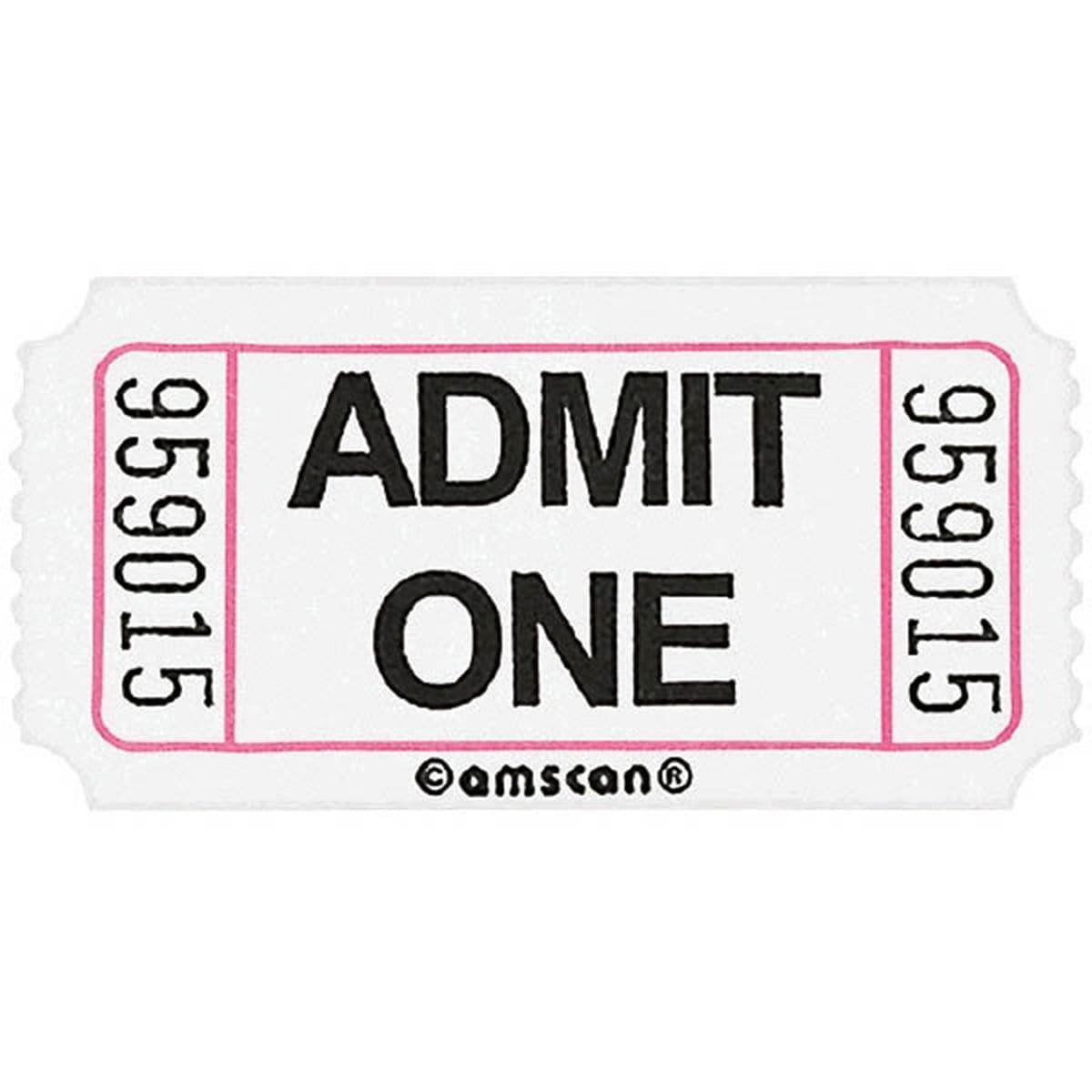 Buy Party Supplies Single Ticket Roll 2000/pkg - White sold at Party Expert