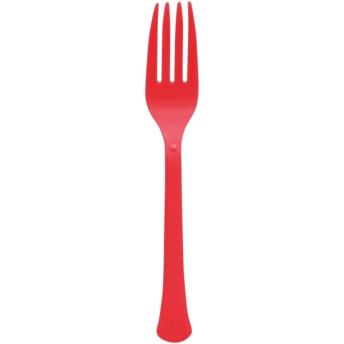 Buy Plasticware Apple Red Plastic Forks, 20 Count sold at Party Expert