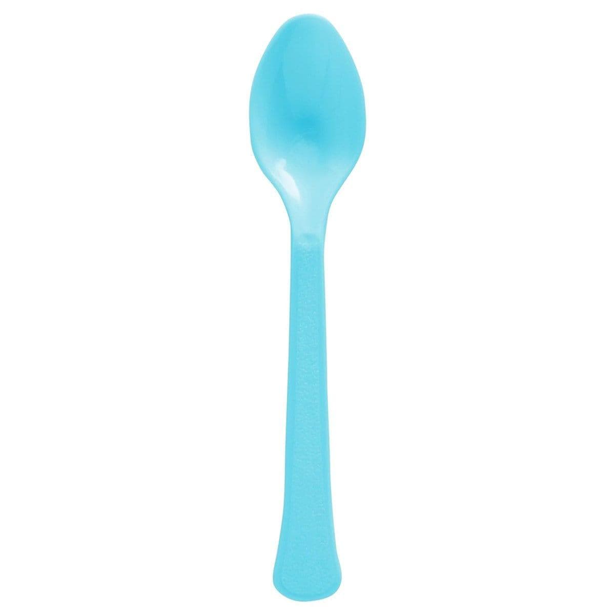 Buy plasticware Caribbean Blue Plastic Spoons, 20 Count sold at Party Expert