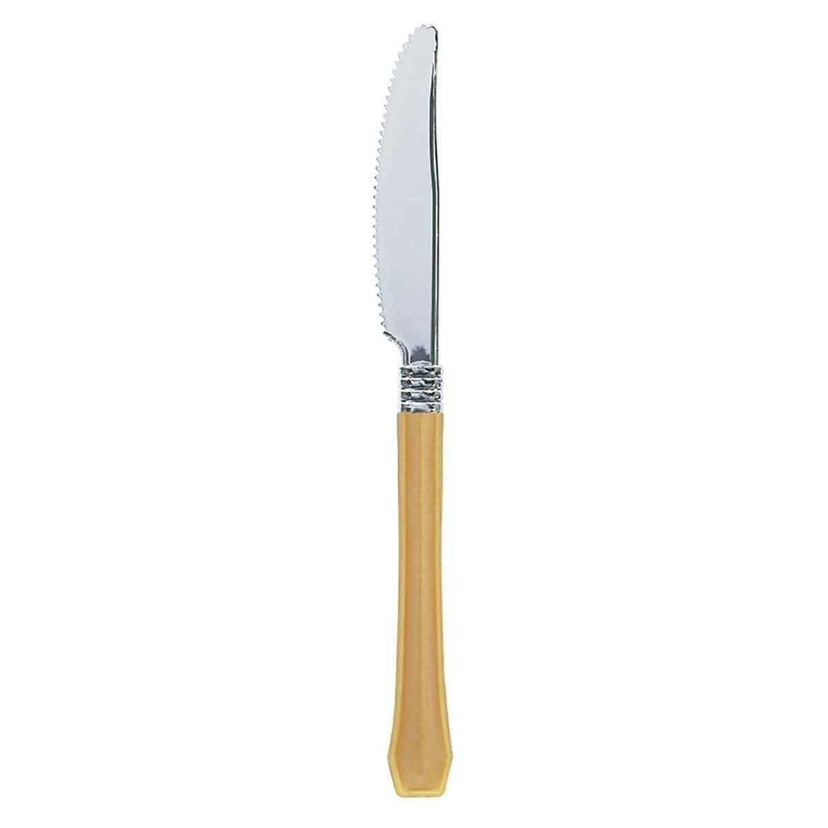 Buy Plasticware Classic Plastic Knives - Gold 20/pkg sold at Party Expert