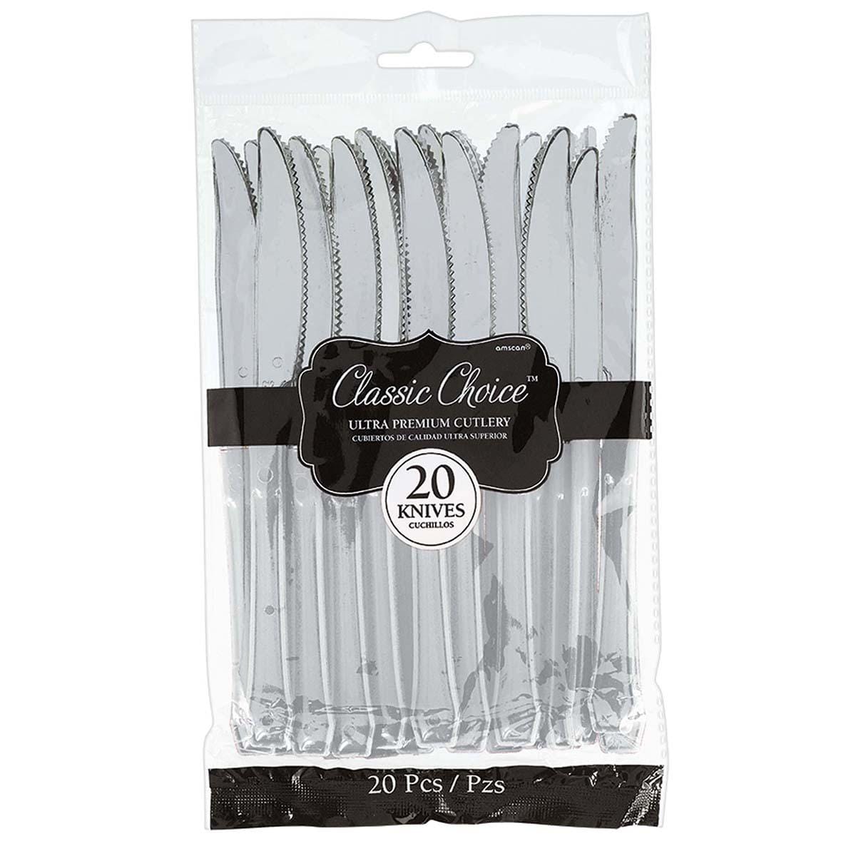 Buy Plasticware Classic Plastic Knives - Silver 20/pkg. sold at Party Expert