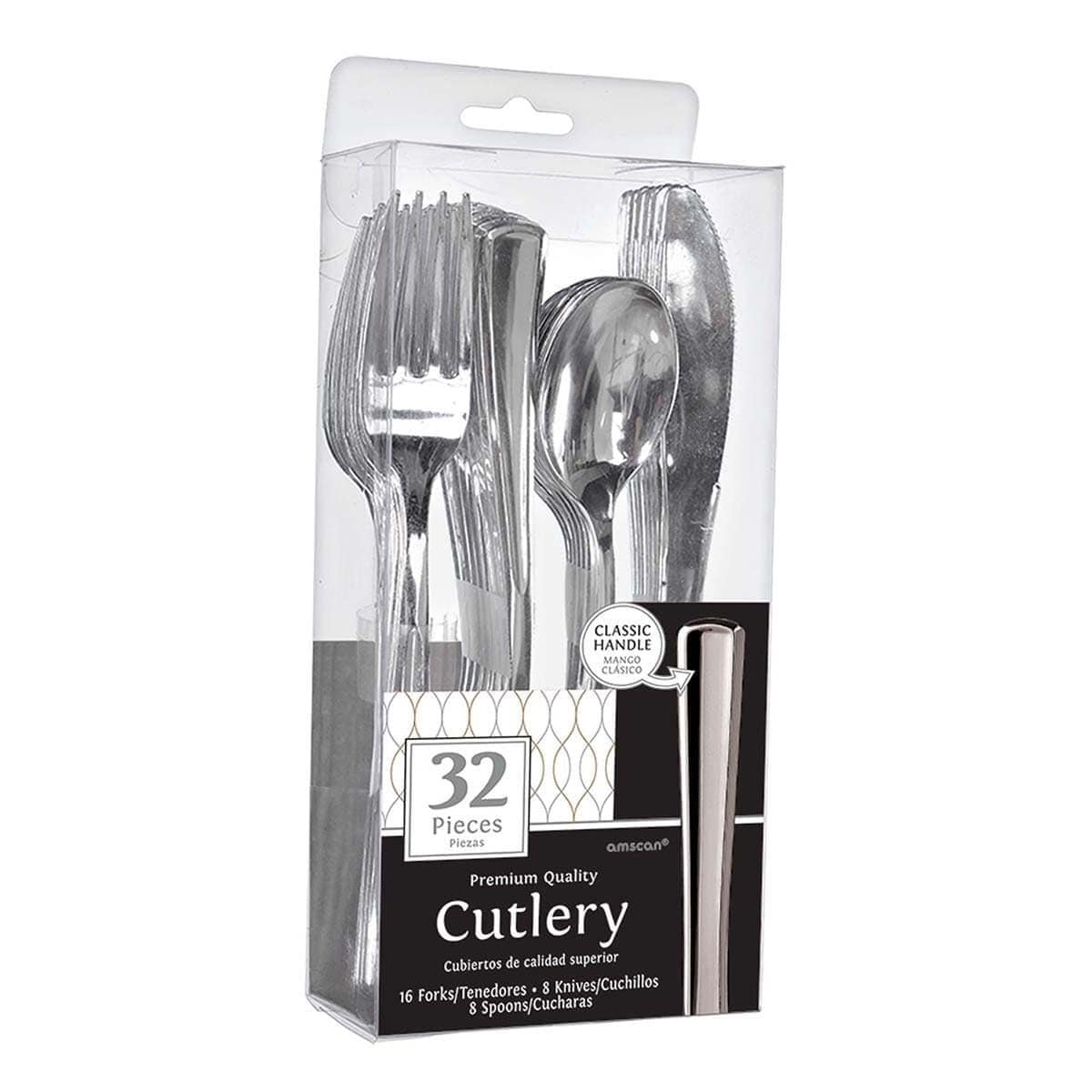 Buy Plasticware Cutelry Stainless Asst. - Silver 32/pkg. sold at Party Expert