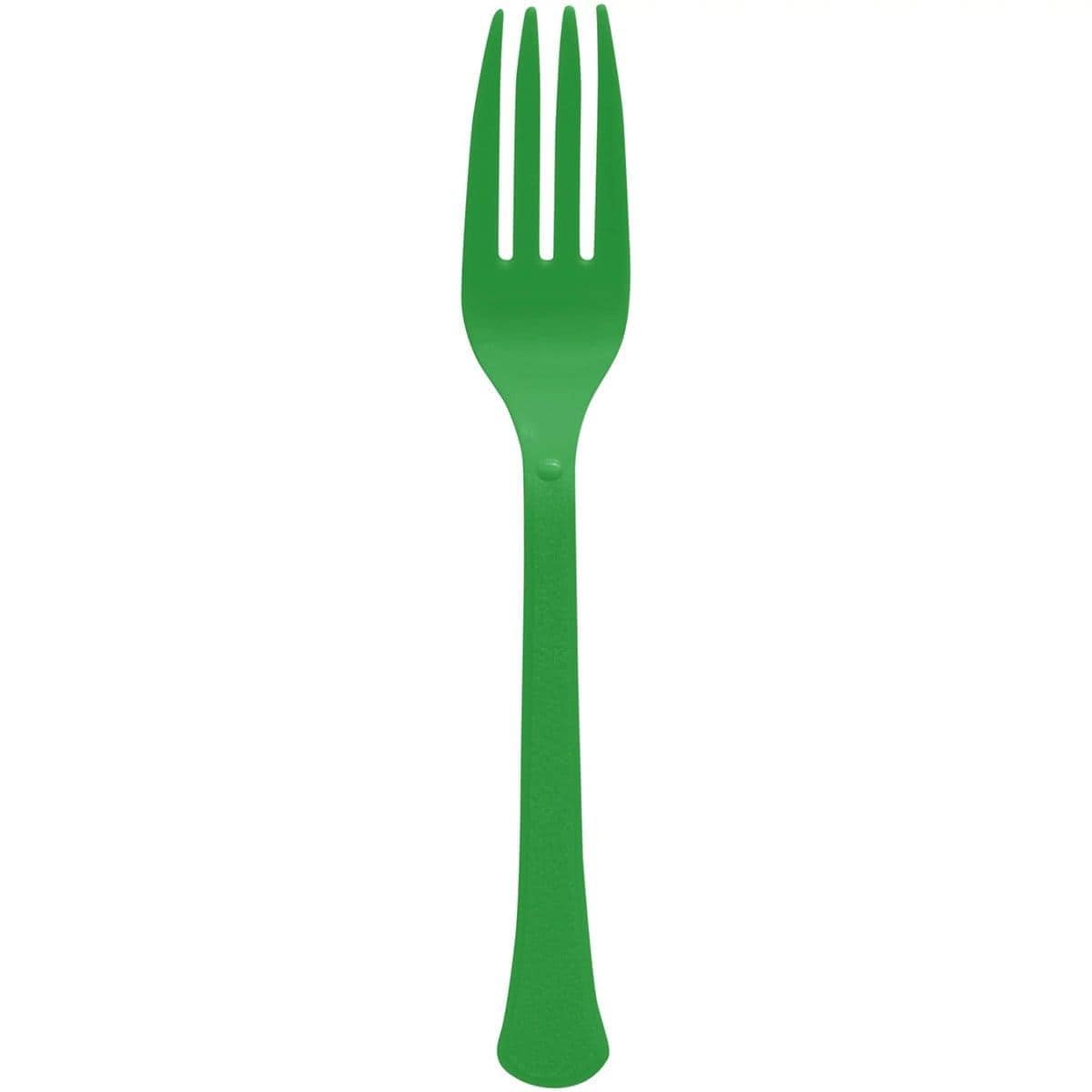 Buy Plasticware Festive Green Plastic Forks, 20 Count sold at Party Expert