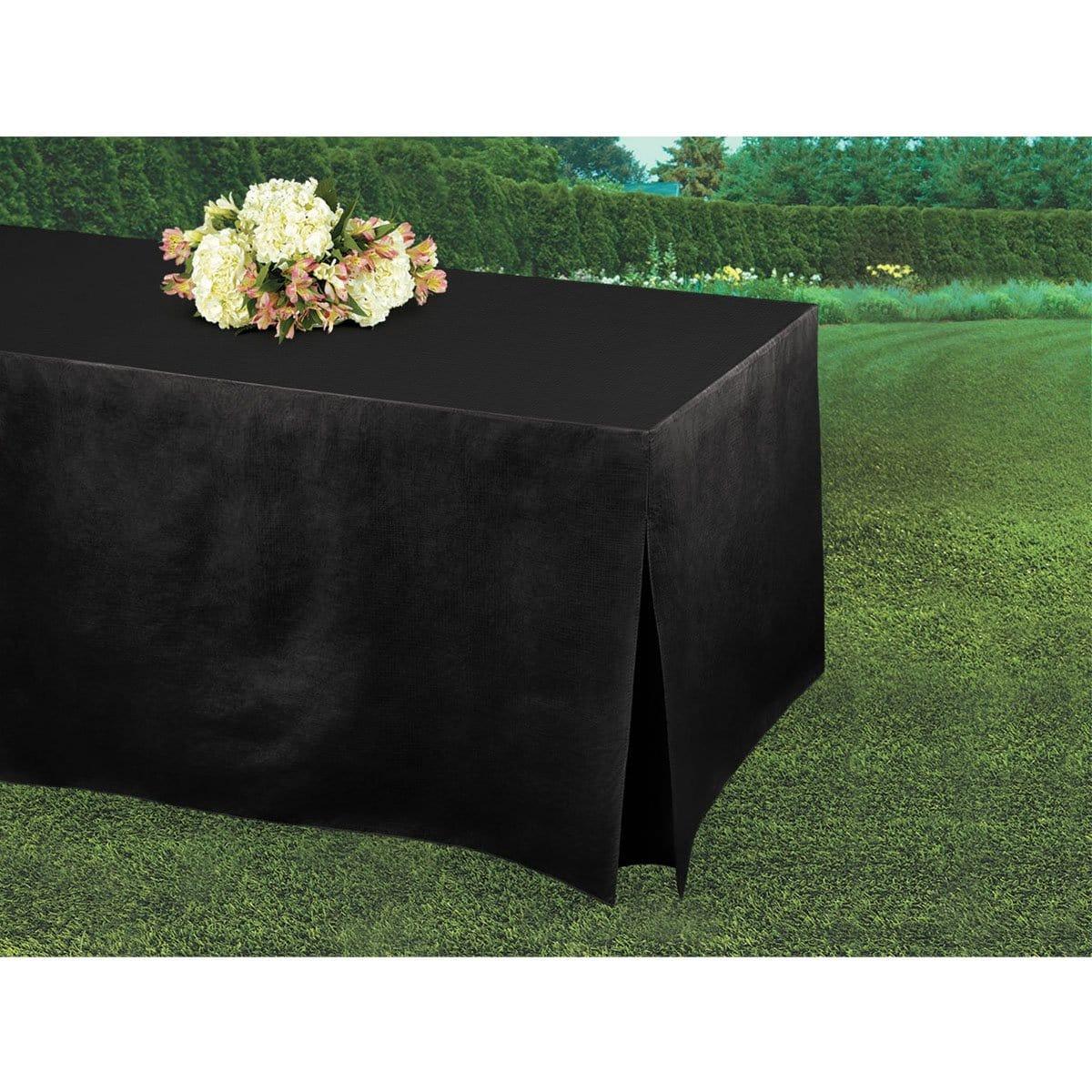 Buy Plasticware Fitters Table Covers 72 X 31 X 27 In. - Black sold at Party Expert