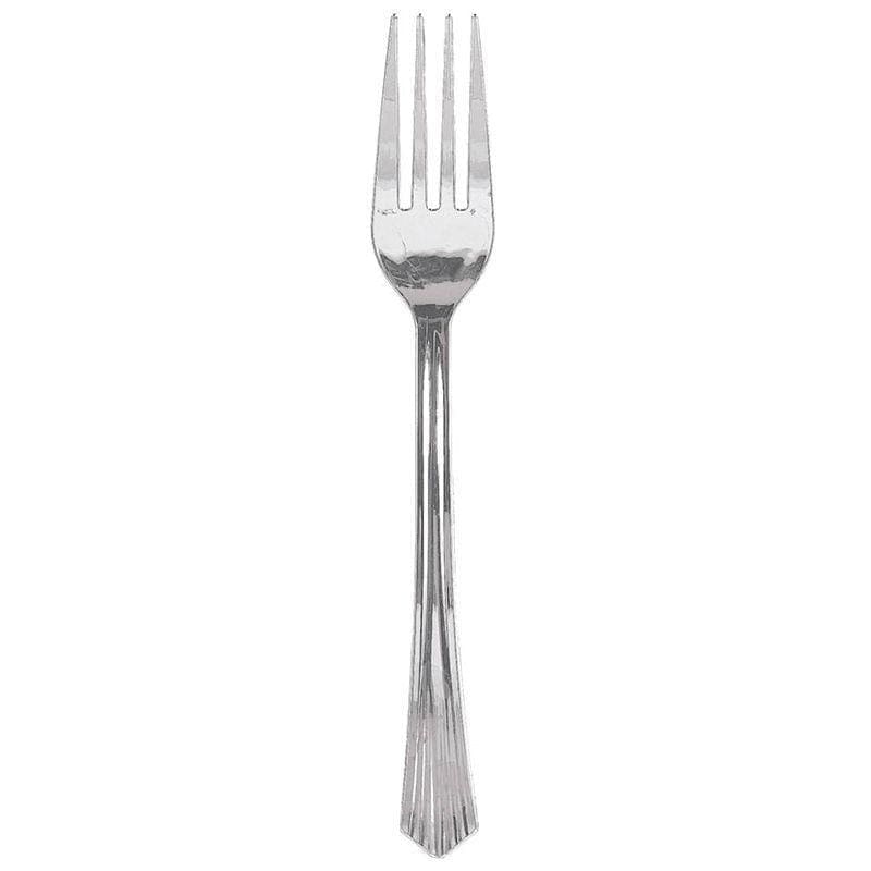 Buy Plasticware Fork Fan Handled - Silver 32/pkg sold at Party Expert