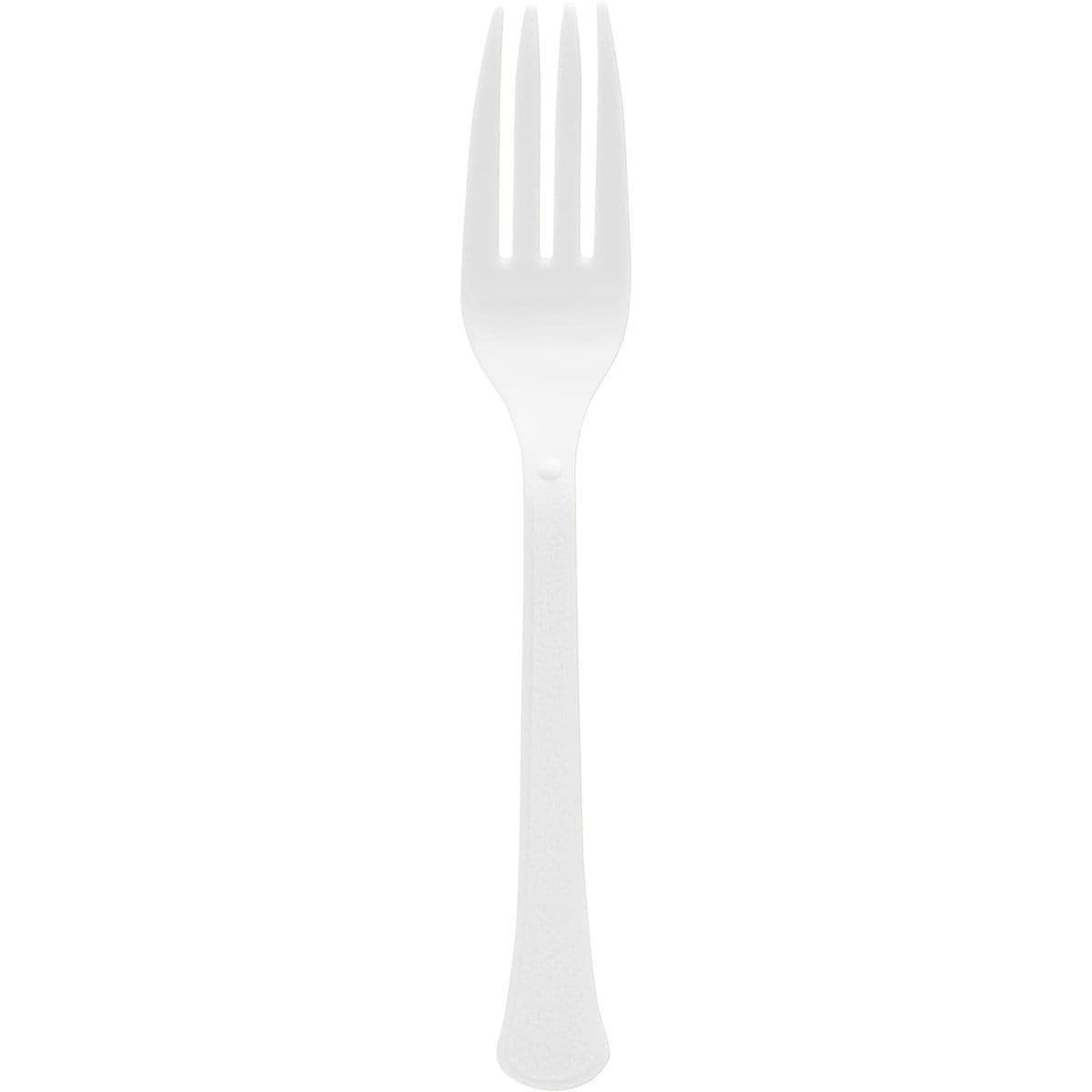Frosty White Plastic Forks, 20 Count Party Expert